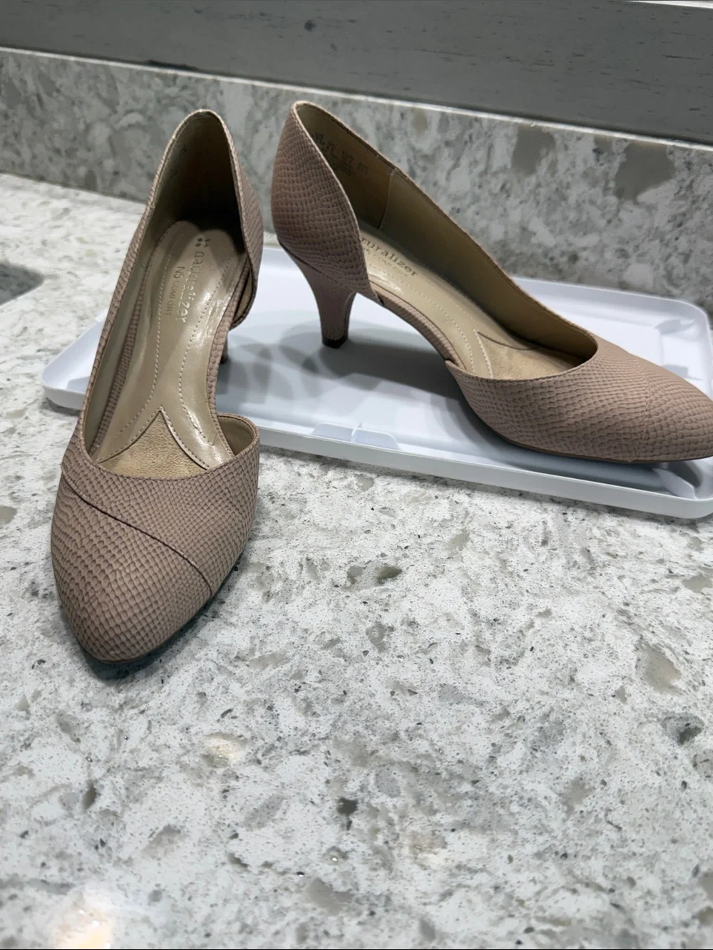 Naturalizer D'Orsay Pointed-Toe Pumps in Nude Taupe